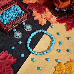 10 Strands Dyed Synthetic Turquoise Beadd Strands&nbsp;G-AR0004-84