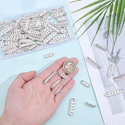 120Pcs 4 Styles Alloy Crystal Rhinestone Spacer Bars&nbsp;FIND-ME0004-07S