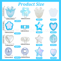 420Pcs ABS Plastic Imitation Pearl & Acrylic Beads&nbsp;DIY-BM0001-80B
