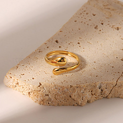 Simple and Elegant 304 Stainless Steel Snake Cuff Rings&nbsp;IR8532