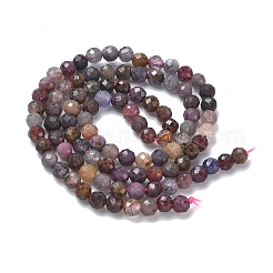 Natural Red Corundum/Ruby and Sapphire Beads Strands&nbsp;G-L651-C01-4mm