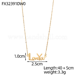 304 Stainless Steel Curb Chains Pendant Necklace&nbsp;OY002-39G