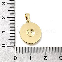 Brass Micro Pave Cubic Zirconia Pendants&nbsp;KK-P336-20G