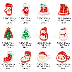 24Pcs 12 Styles Christmas Decorations Theme Opaque Acrylic Bead with Enamel&nbsp;FIND-FS0002-66