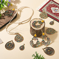 Antique Bronze Bohemian Earring Char&nbsp;DIY-TA0015-38