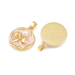 Brass Enamel Pendants&nbsp;KK-CBAEBFB-16G-03