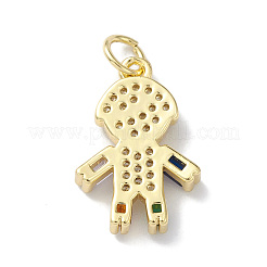 Rack Plating Brass Micro Pave Cubic Zirconia Pendants&nbsp;KK-H443-07G-02
