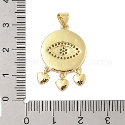 Rack Plating Brass Micro Pave Cubic Zirconia Pendants&nbsp;LS-KK-Z074-06G