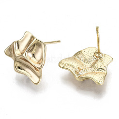 Brass Stud Earring Findings&nbsp;KK-N232-116-NF