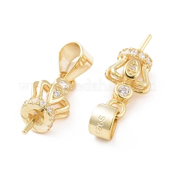 925 Sterling Silver Cup Peg Bails&nbsp;STER-D035-43G