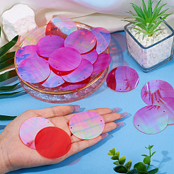 150Pcs Rainbow Iridescent PVC Paillette/Sequin Links&nbsp;FIND-TA0008-10D