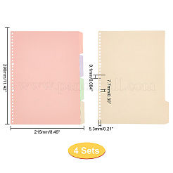A4 PP Plastic Binder Index Divider Sheets&nbsp;FIND-WH0037-03B