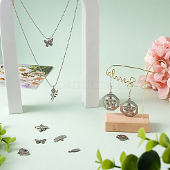 20Pcs 10 Style 304 Stainless Steel Pendants&nbsp;STAS-FW0001-28