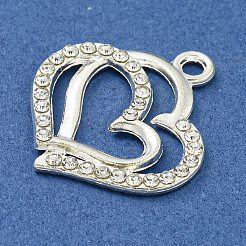 Alloy Micro Pave Clear Cubic Zirconia Pendants&nbsp;FIND-Z061-04S-01
