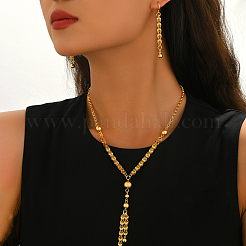 Vintage Alloy Hollow Round Tassel Earrings & Necklaces for Women&nbsp;GB9842