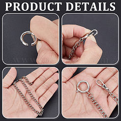 2Pcs Iron Clip Pocket Watch Chain&nbsp;DIY-GA0009-69P