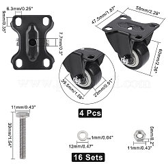 Polyurethane (PU) Replacement Office Swivel Chair Fixed Casters&nbsp;FIND-CA0004-27