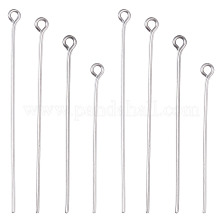 300Pcs 304 Stainless Steel Eye Pins&nbsp;STAS-YW0003-12A