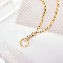 304 Stainless Steel Paperclip Chains Neck Strap Lanyard&nbsp;HJEW-SW00135
