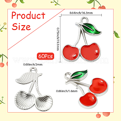 60Pcs Alloy Enamel Pendants&nbsp;FIND-SC0017-33P