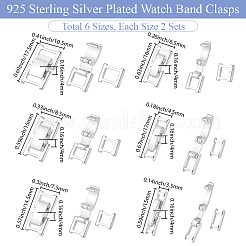 6 Styles Brass Watch Band Clasps&nbsp;KK-BBC0024-21S