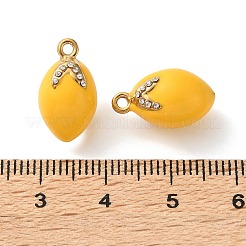 304 Stainless Steel Enamel Rhinestone Pendants&nbsp;SA-L002-03G