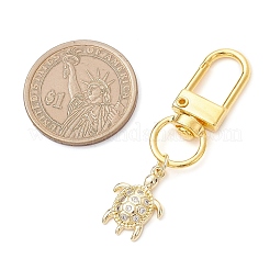 Sea Turtle Brass Micro Pave Cubic Zirconia Pendant Decorations&nbsp;HJEW-JM03952