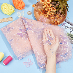 1 Sheet Butterfly Pattern Polyester Fabrics&nbsp;DIY-BC0012-75