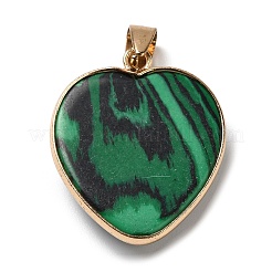 Natural Malachite Pendants&nbsp;G-K335-04G-11