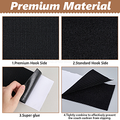 Rectangle Self Adhesive Polyester & Nylon Hook and Loop Tapes&nbsp;DIY-WH20002-129