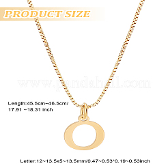 1pc 304 Stainless Steel Letter Pendant Necklaces&nbsp;NJEW-LP0001-38O-G