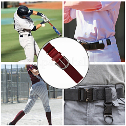 1Pc Imitation Leather & Polyester Elastic Softball Belts&nbsp;AJEW-CL0001-37B