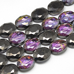 Electroplate Glass Beads Strands&nbsp;EGLA-S152-20x16mm-M