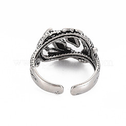 Men's Snake Alloy Open Cuff Ring&nbsp;RJEW-N029-099