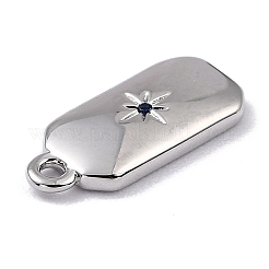 Brass Micro Pave Cubic Zirconia Charms&nbsp;ZIRC-I054-12P-05