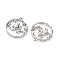 Brass Micro Pave Cubic Zirconia Pendants&nbsp;KK-L260-06