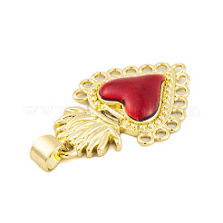 Rack Plating Brass Enamel Pendants&nbsp;KK-P269-08G
