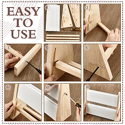 2-Layer Bamboo Slant Back Necklace Organizer Display Stands&nbsp;NDIS-WH0010-31