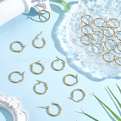 12 Pairs 304 Stainless Steel Hoop Earrings&nbsp;EJEW-BBC0002-38B