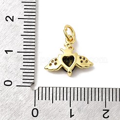 Brass Micro Pave Cubic Zirconia Pendants&nbsp;KK-D009-02G