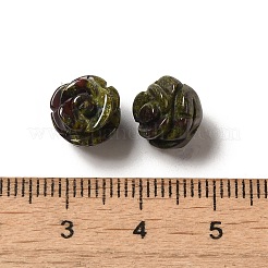 Natural Dragon Blood Carved Flower Scattered Beads&nbsp;G-O156-B-36