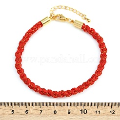 4MM Braided Nylon Cord Bracelets&nbsp;FIND-A057-01G-22