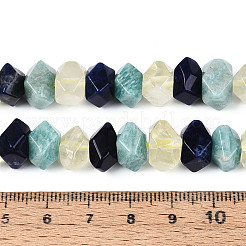 Natural Sodalite & Flower Amazonite & Lemon Quartz Beads Strands&nbsp;G-N358-01A-06