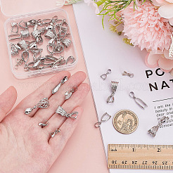 48Pcs 6 Styles Brass Ice Pick Pinch Bails&nbsp;KK-ME0002-93P