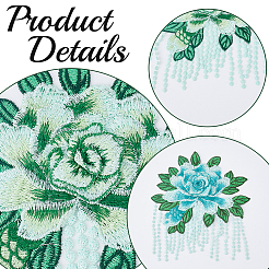 6Pcs 3 Colors Computerized Embroidery Cloth Sew on Patches&nbsp;DIY-GF0013-44