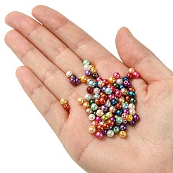 Baking Paint Pearlized Glass Pearl Round Bead Strands&nbsp;HY-Q004-4mm-M