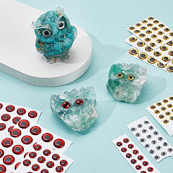 240Pcs Epoxy Resin 3D Simulation of Fish Eyes Stickers&nbsp;DIY-GA0009-13