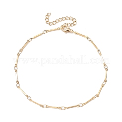 304 Stainless Steel Cuboid Bar Link Chain Anklets for Women&nbsp;AJEW-AN00660
