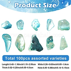 100Pcs Natural Akoya Shell Big Pendants&nbsp;SHEL-YW0001-23