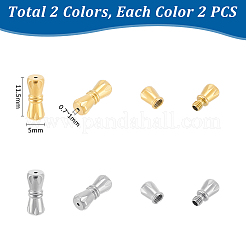 4Pcs 2 Colors 304 Stainless Steel Screw Clasps&nbsp;STAS-UN0061-27